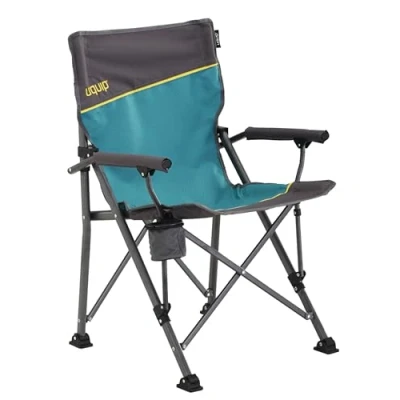 Image de Uquip Roxy Chaise de Camping avec Porte Bouteille Capacité Charge 120 kg Bleu, Polyester, Standard