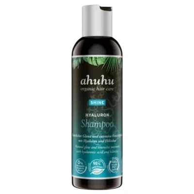 Image de ahuhu SHINE Shampoing acide hyaluronique (200 ml) à l&#039;acide et l&#039;aloe vera, hydrate sans alourdir démêle en douceur, améliore la souplesse renforce brillance