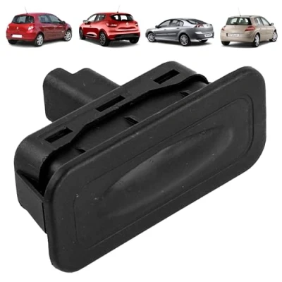 Image de Bouton de coffre compatible pour Clio 3, 4, Laguna Megane 2, Scenic, Twingo Zoé, Fluence, Modus (2002 2019) contacteur électrique ouverture