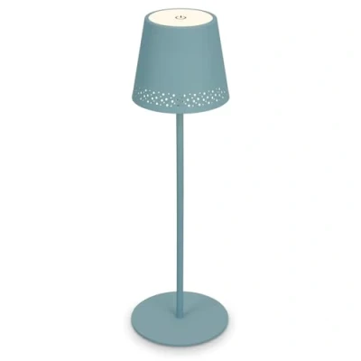 Image de BRILONER Lampe de table LED rechargeable 2 en 1 Montage, Variation progressive, Touche, Lumière mobile, extérieure, sans fil, Bleu pigeon