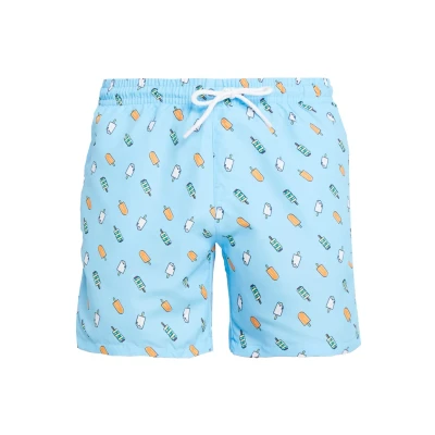 Image de Urban Classics Pattern Short de bain, Homme, Taille: Large, Light blue