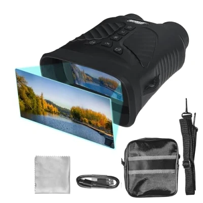 Image de Jumelles de Vision Nocturne Technaxx TX 257 Vidéo FullHD 1080p, Photos 40MP, grossissement Optique 4X, Zoom numérique 8X et éclairage LED IRLunettes pour la Chasse, randonnée