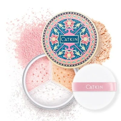 Image de CATKIN Loose Setting Powder, Poudre Libre Matifiante, Absorption de l&#039;Excès Sébum, Anti Pores, Correcteur Couleur, Ultra légère &amp; Universelle, Translucide