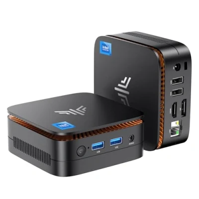 Image de NiPoGi E1 Mini PC Intel Twin Lake N150(Refreshed N100) 16Go de RAM 1To SSD M.2, Ordinateur Bureau 4K@60HZ UHD Dual Display HDMI+DP 1.4/Dual Bande WiFi/BT4.2/RJ45/Tour VESA Supporté