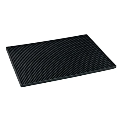 Image de WENKO Tapis d&#039;égouttage à Vaisselle Maxi, en Caoutchouc de Haute qualité, Extra Large avec Structure Picots pour séchage &amp; Verres, Lavable au Lave Vaisselle, 40 x 30 cm, Noir