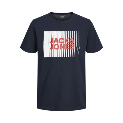 Image de JACK &amp; JONES Garçon Jjecorp Logo Play O Cou Noos JNR T Shirt, Blazer Bleu Marine., 176 EU
