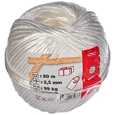 Image de Chapuis PPV2 Ficelle polypropylène 99 kg T 2/700 D 2,5 250 g 80 m Blanc