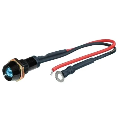 Image de Lumières de commande à LED ICE BLEU Diamètre 10 mm Couleur Noir Utilisation Intérieure Électrique