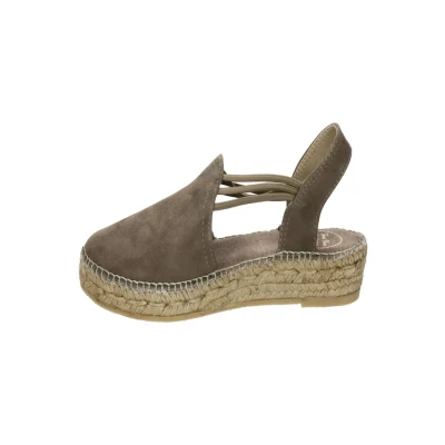 Image de Espadrille Femme en Daim Nuria Taupe, 36 EU