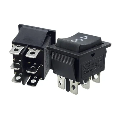 Image de Lot de 5 boutons poussoirs à bascule ON/OFF/ON Interrupteur Marche Arret On Off Ouverture montage instantanée env. 28,5 x 21,5 mm Noir également en remplacement la tondeuse gazon