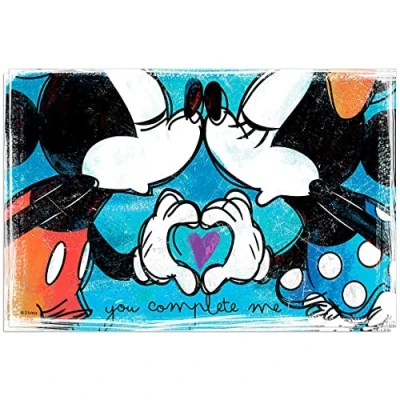 Image de Egan Ensemble 2 nappes Bleu Mickey et Minnie LWM63/07B Taille Unique