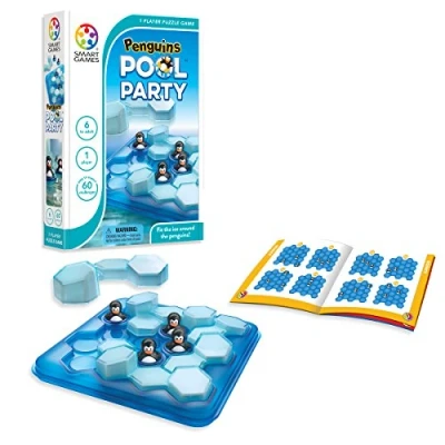 Image de Smart Games Penguins Pool Party, Puzzle Game with 60 Challenges, 6+ Ages