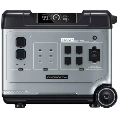 Image de Centrale électrique portable OUKITEL ABEARL P5000, batterie LiFePO4 5120Wh, sortie 2200W, UPS 2000W sans soudure, 15 sorties