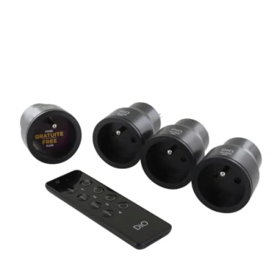 Image de Chacon Kit 4 prises de commutation nano télécommande canaux dio 1.0 noir 54894