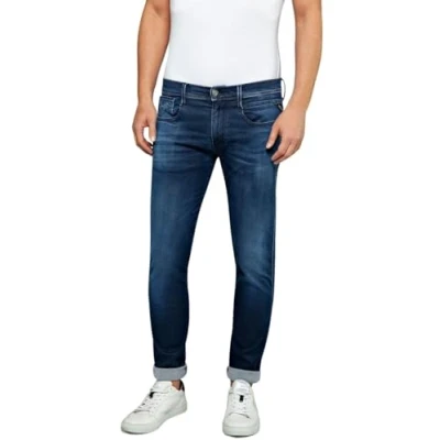 Image de Replay Anbass Hyperflex Clouds Jean slim, Homme, Taille: 36x36, Dark blue