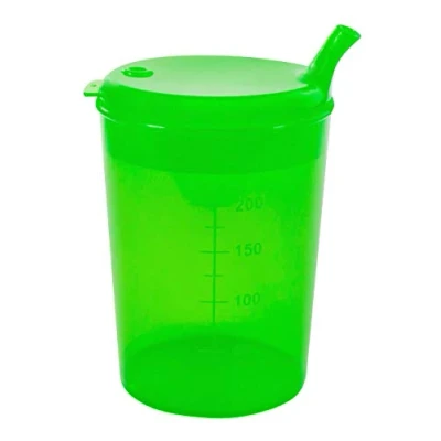 Image de 250 ML Bill Becher Tasse à Bec, Bocal, Gobelet, Gobelet Différentes Couleurs + Trinköffnungen medi inn Vert, Ouverture pour boire : 4 x mm