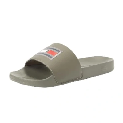 Image de Tommy Hilfiger Claquettes Homme Pool Slide Sandales de Bain, Multicolore (Shady Stone), 46