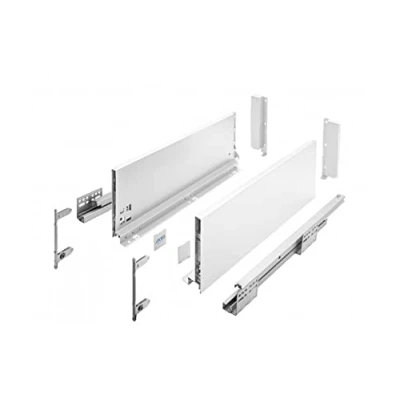 Image de GTV Système de Tiroirs Axis Pro, Ensemble Tiroirs, Extraction Totale, Amortissement Intégré, Charge 40 kg, Tiroir Coulissant avec Fermeture Douce Largeur 400 mm, Hauteur 168 Blanc