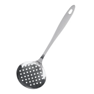 Image de Fackelmann Écumoire en acier inoxydable, égouttoir à frits, huile, optimal pour égoutter les liquides, matériau durable et résistant, 32 x 10, 5 cm, 1 pièce