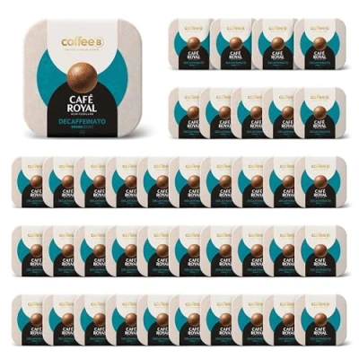 Image de 360 Coffee Balls Decaféiné Boules de Café haut gamme 100% compostable Spécialement conçues pour l&#039;utilisation la machine à CoffeB by Royal