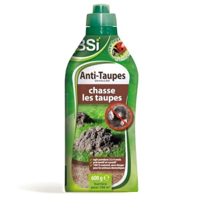 Image de BSI Granulés Anti Taupes 100% Naturel et Longue Durée 3 à 4 Mois Préventif Curatif Couvre 100m2 de Surface