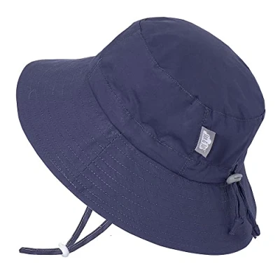 Image de Jan &amp; Jul Beach Toddler Bucket Hat with Sun Protection 100% Cotton (M: 6 24 Months, Navy)