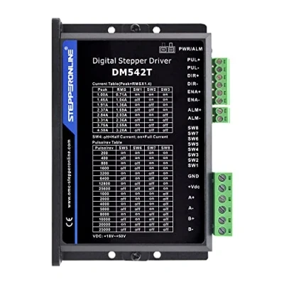 Image de STEPPERONLINE pilote de Moteur pas à pas/Stepper Motor Driver DM542T 1.0 4.2A 20 50VDC pour Nema 17, 23, 24 a