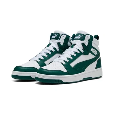 Image de PUMA Mixte Rebound V6 Basket, White Dark Myrtle, 43 EU