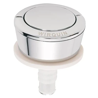 Image de Wirquin 10724090 Bouton chasse d&#039;eau wc simple pour mécanisme MP MD, chromé