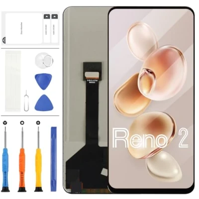 Image de Écran LCD TFT pour OPPO Reno2 PCKM70, PCKT00, PCKM00, CPH1907 tactile Digitizer Assemblée Remplacement Reno 2 6,5&quot; avec outils (noir, pas Z)