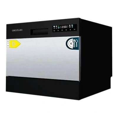 Image de Cecotec Lave vaisselle Compact Libre Installation 6 couverts Bolero Aguazero 2300 Inox.8 programmes, Classe D, Panneau tactile couleur, Départ différé, Fonction prélavage, Dry+, Germ Shield