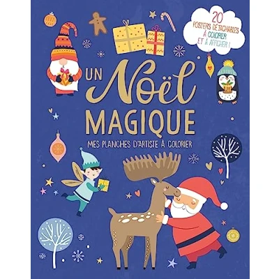 Image de MES PLANCHES D&#039;ARTISTE À COLORIER UN NOËL MAGIQUE