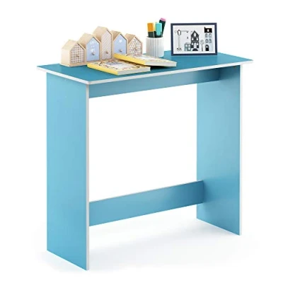 Image de Furinno Simplistic Table d&#039;Étude, Bleu Clair/Blanc, Bois, One Size