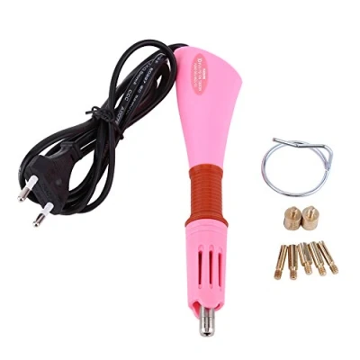 Image de FASJ Applicateur de Strass, Hot Fix Kit d&#039;outils Pose d&#039;applicateur Strass avec 7 Tailles différentes d&#039;embouts pour Chaussures vêtements(Red)