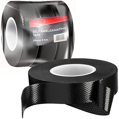 Image de Xtremeauto Lot de 3 rubans adhésifs auto amalgamants 19 mm x 5 m Ruban en caoutchouc étanche amalgamant isolant pour tuyaux Réparation des joints d&#039;étanchéité électrique