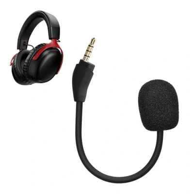 Image de kwmobile Microphone de remplacement compatible avec Kingston HyperX Cloud III Micro rechange pour casque audio gaming noir