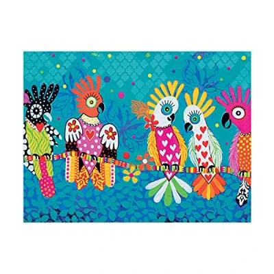 Image de Maxwell &amp; Williams Serviette de Table 100% Coton, Imprimés Cacatoès Colorés, Collection Love Hearts by Donna Sharam, 50 x 70 cm Multicolores