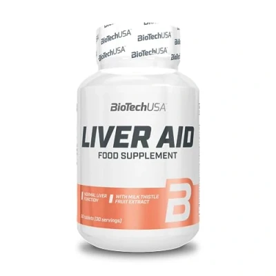 Image de BioTechUSA Liver Aid, Complément alimentaire sous forme de comprimés à base chardon Marie avec la choline, des extraits plantes, vitamines et acides aminés, 60
