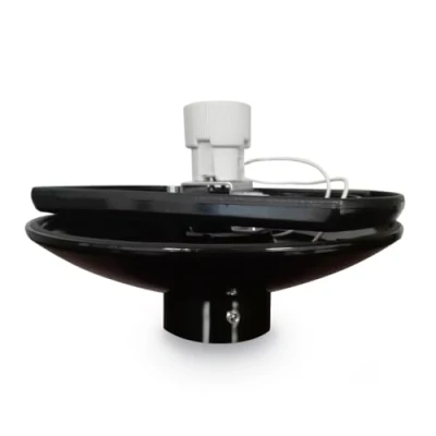 Image de EXTRUMOL Base lumineuse en polycarbonate noir pour globe lumineux avec bouche 17/19 cm Capuchon E 27 Luminaire extérieur
