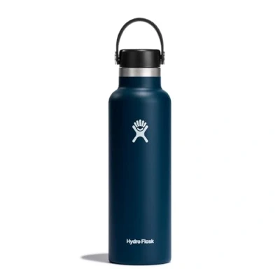 Image de HYDRO FLASK Gourde Isotherme 621 ml (21 oz) Bouteille Inox à Isolation Sous Vide Bouchon Antifuite et Revêtement par Poudre Ouverture Standard Indigo