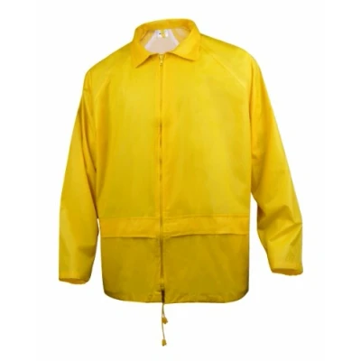 Image de Deltaplus EN400JAGT Combinaison de pluie 400 en polyester avec revêtement Pvc, jaune, taille L