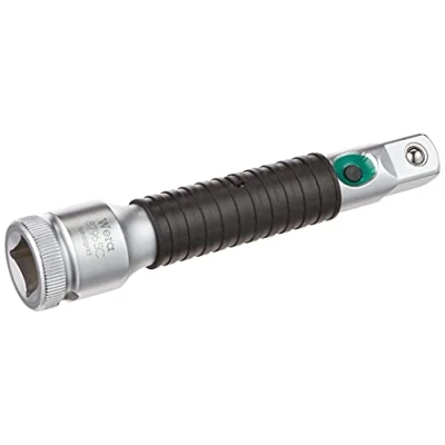 Image de Wera 05003642001 8796 SC Rallonge Zyklop « flexible lock » avec douille à rotation rapide, courte, 1/2&quot;, 1/2 pouce x 125.0 mm, Argent/noir