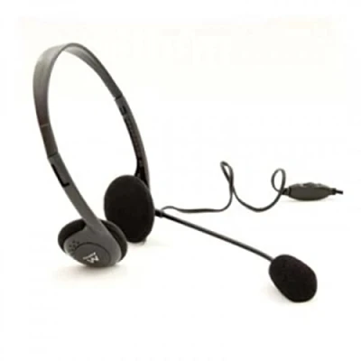 Image de Ewent EW3563 Casque Professionnel léger avec Microphone pour PC,contrôle du Volume,Double Prise Jack 3,5 mm (1xAudio 1xMic),câble de 2,1 m, PC, Ordinateur Portable, Macbook, Bureau, Skype Noir