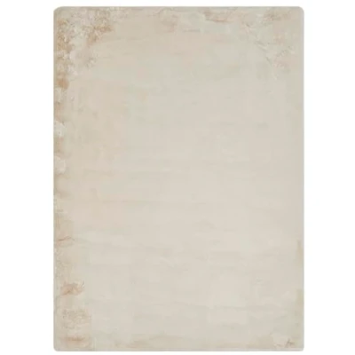 Image de LUXOR living Coste Tapis Moelleux pour Chambre à Coucher Idéal Une Utilisation comme Descente de lit Confortable en Fourrure d&#039;agneau 120 x 170 cm Beige