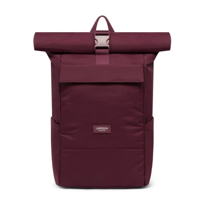 Image de Larkson Sac à Dos Roll Top Femmes &amp; Hommes Rouge No 4 Backpack pour l&#039;École, l&#039;Université Compartiment Ordinateur Portable 16 Pouces Hydrofuge