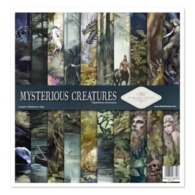 Image de ITD Collection Set de Papier découpage Scrapbooking 12 x Zoll, 310 320 mm, Dekorpapier 30 g/m² Scrapbook (SLS 071 Mysterious Creatures)