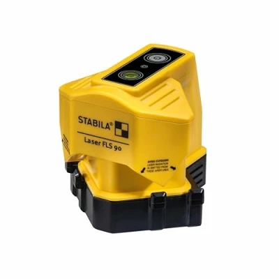 Image de STABILA laser lignes de sol FLS 90, angle exact 90 au sol, portée ligne 15 m, classe protection IP 54, socle double fonction, cible, étui