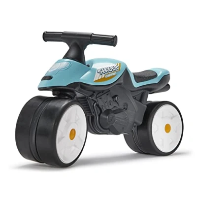Image de FALK Moto Street Champion Bleue à Roues silencieuses Dès 12 Mois Contient 40% de Plastique recyclé Fabriqué en France Extra Larges Développe l&#039;équilibre et la motricité 441S