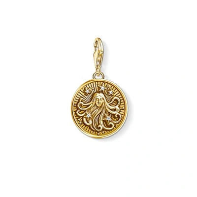Image de Thomas Sabo Femmes Hommes Charm Pendentif Signe Zodiacal Vierge Club Argent Sterling 925 plaqué or jaune 18 carats 1657 414 39