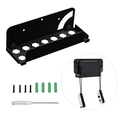 Image de Mcbazel Support Mural Switch Dock pour NS OLED, de Montage Manette Joycon avec Jeu Vis et Tournevis Switch/Switch OLED Noir